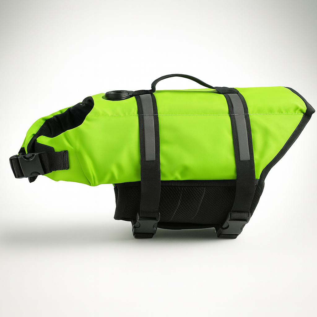 Gilet de sauvetage pour chien de couleur vert et noir de boutiquechien