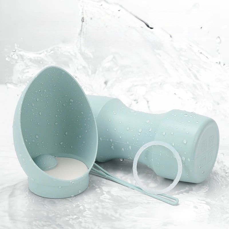 gourde pour chien verte lavable et démontable pour un nettoyage en profondeur. Image produit Boutiquechien