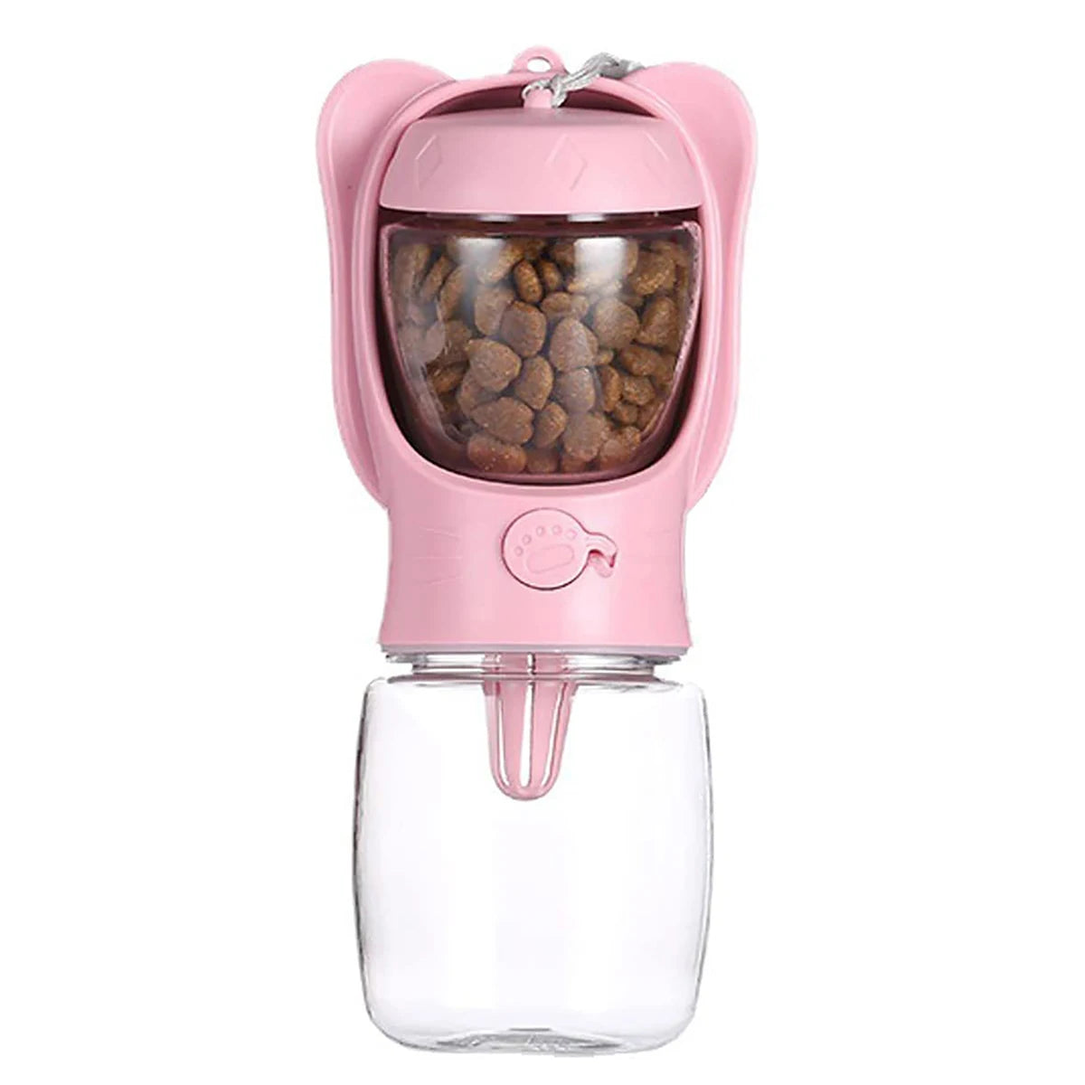 gourde pour chien 3en1 de couleur rose parfait pour les promenades avec son chien. Image produit Boutiquechien