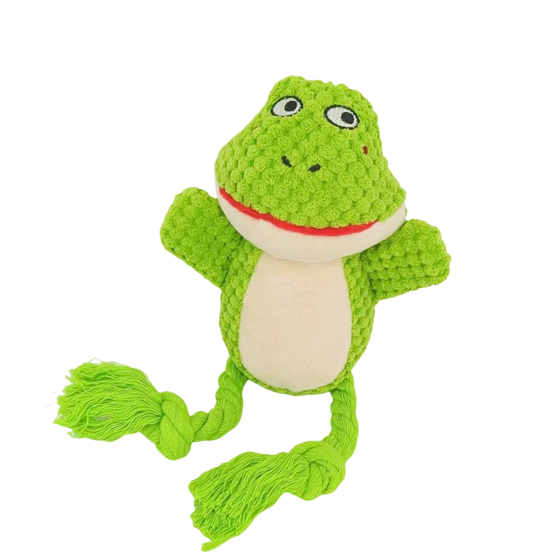 grenouille chien de couleur vert style corde. Image produit Boutiquechien