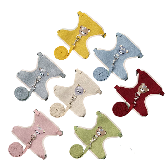 harnais panda mignon pour petit chien en nylon