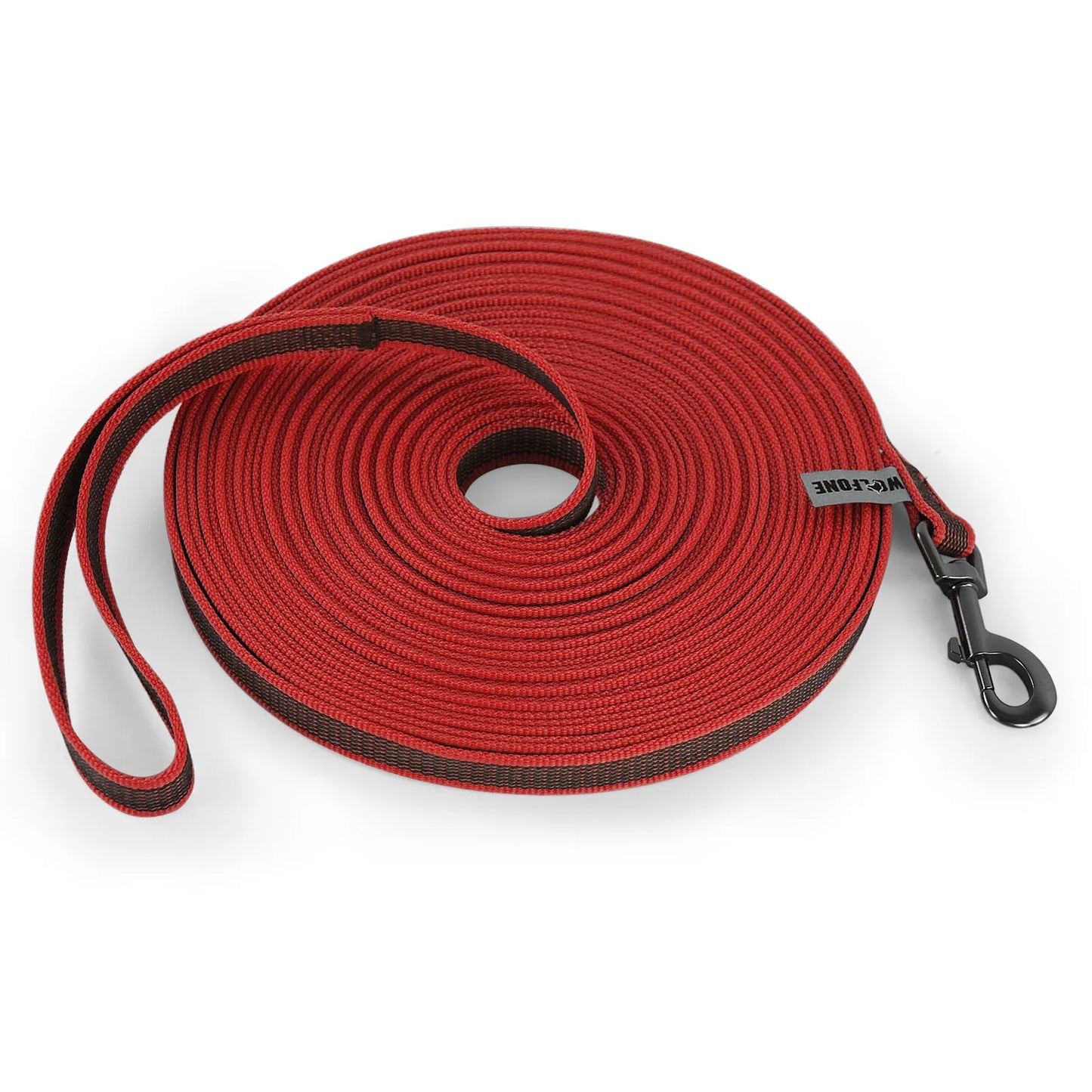 laisse pour chiot rouge en nylon résistant de couleur rouge et noir. Image produit Boutiquechien