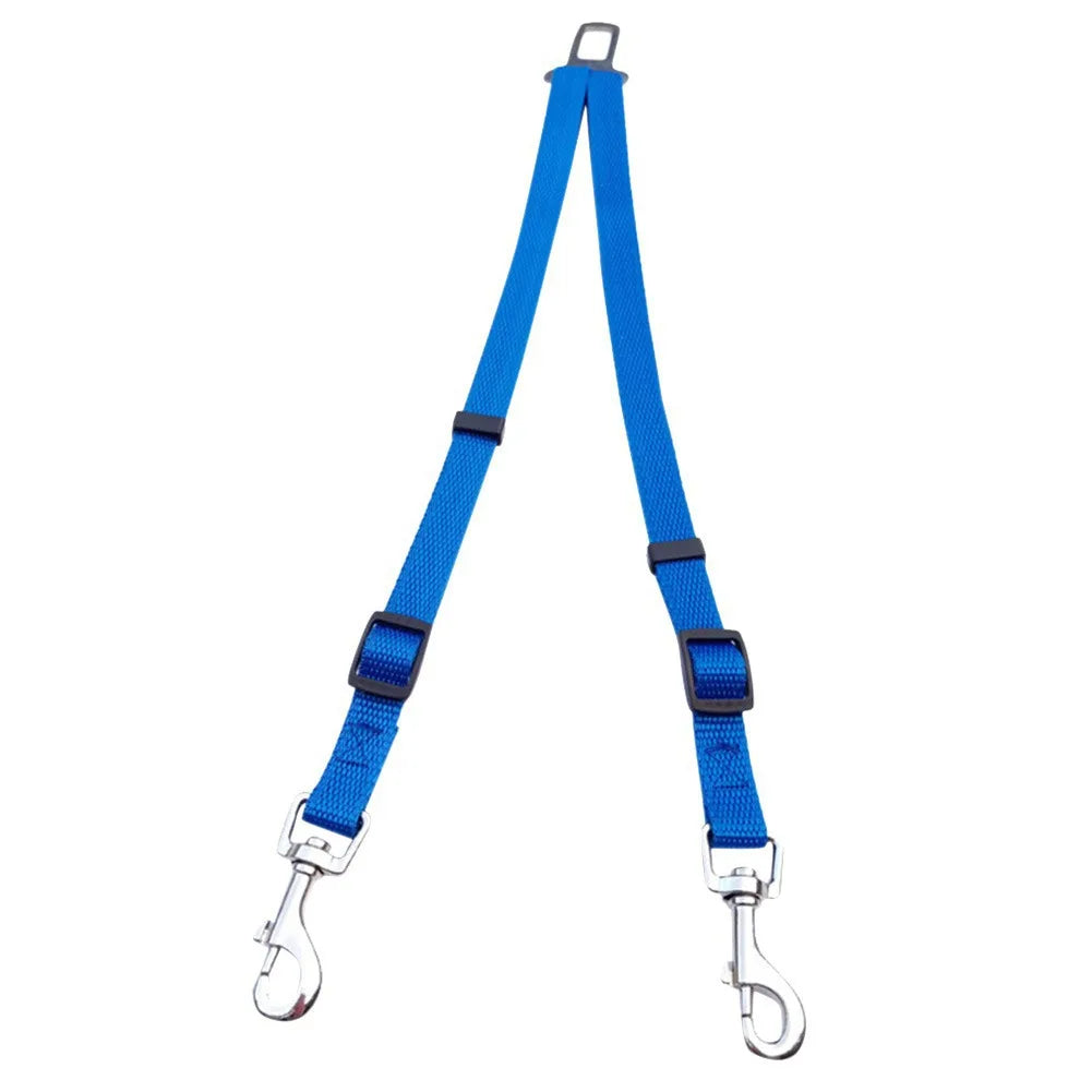 laisse de sécurité de couleur bleu pour les chiens. Laisse permettant d'attaché son chien dans la voiture. Image produit Boutiquechien