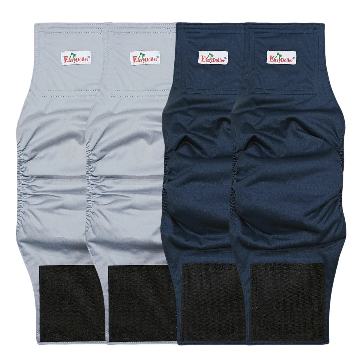 Lot 4 de couche pour chien de couleur gris et bleu. Image produit Boutiquechien