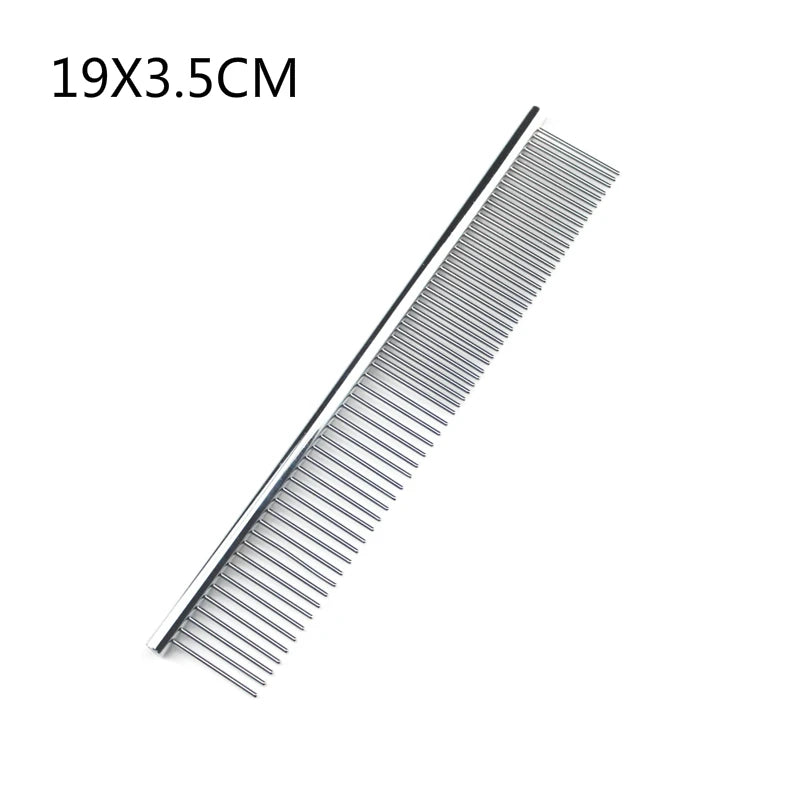 peigne pour chien gris de taille 19x3.5cm. Peigne parfait pour brosser son chien. Image produit Boutiquechien