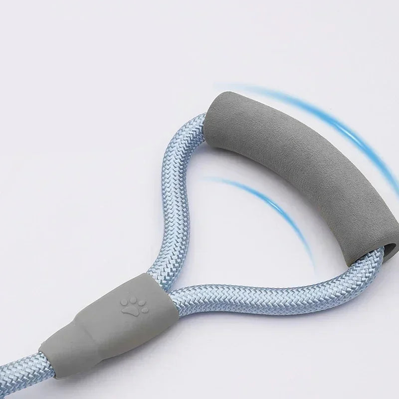 Laisse pour chien de couleur bleu et gris renforcé. Image produit Boutiquechien