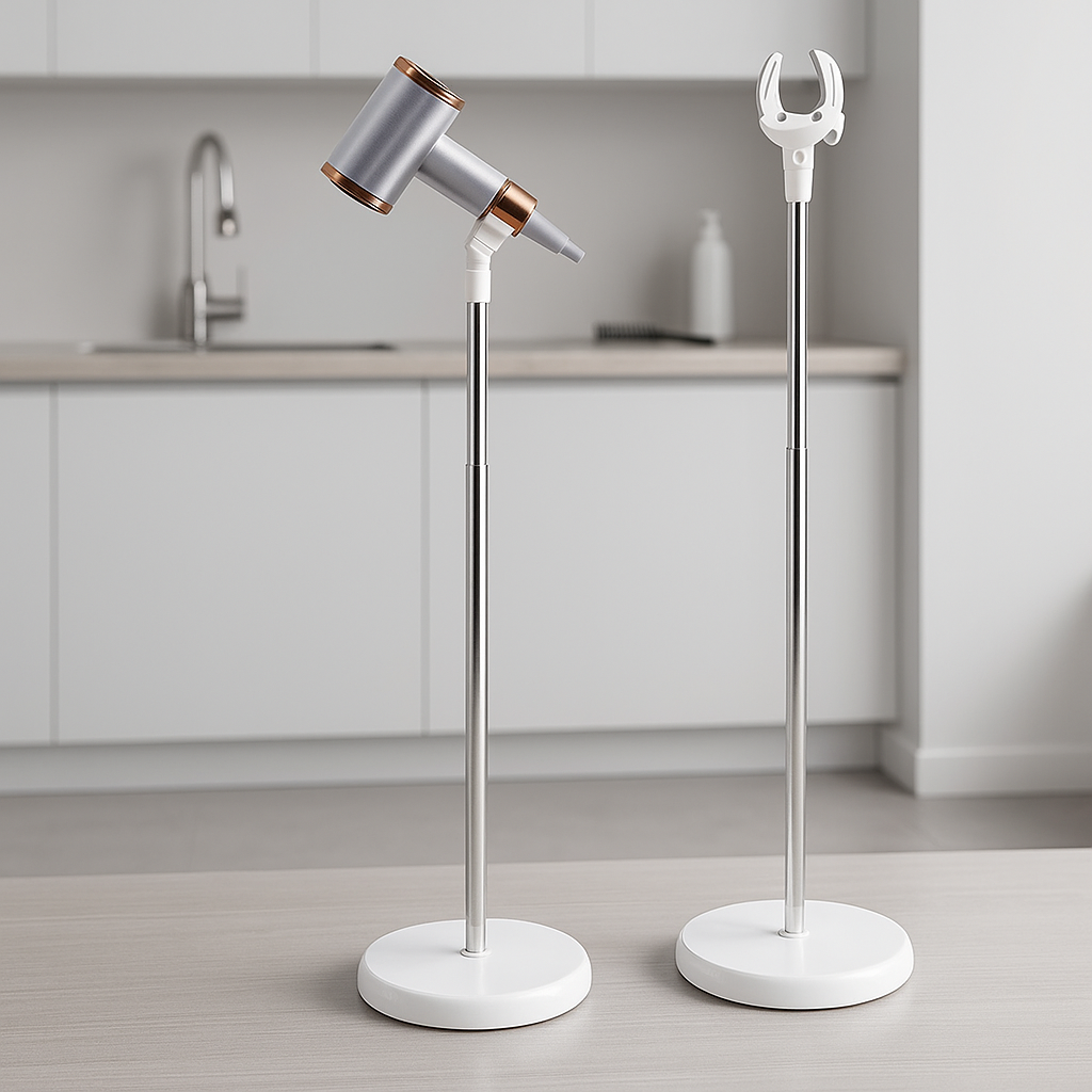 porte sèche poil de couleur blanc avec en fond un robinet. Image produit Boutiquechien