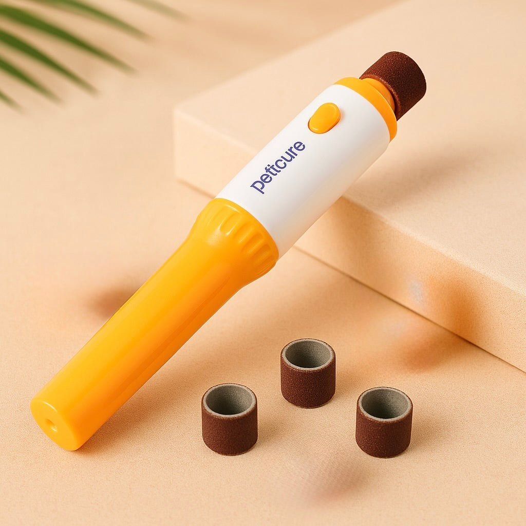 produit pour chien de couleur orange et blanc. la ponceuse ongle sert pour les petits chien. Image produit Boutiquechien