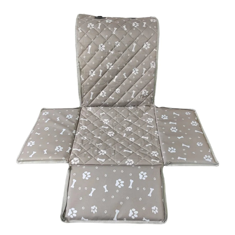 protection de siège de voiture de couleur gris et blanc de boutiquechien