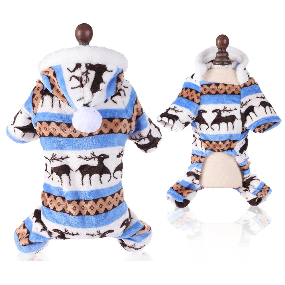 Pull de noël pour chien de couleur rose et blanc. Image produit  de boutiquechien