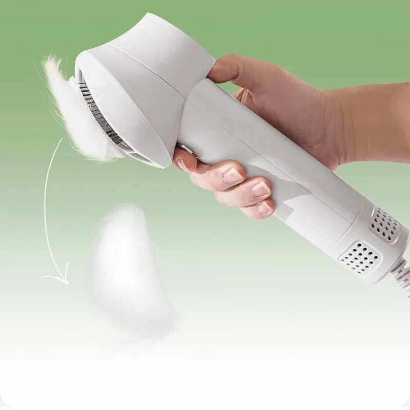 pulseur chien silencieux et durable pour chien. Le pulseur chien à une brosse au bout du pulseur chien blanc. Image produit Boutiquechien
