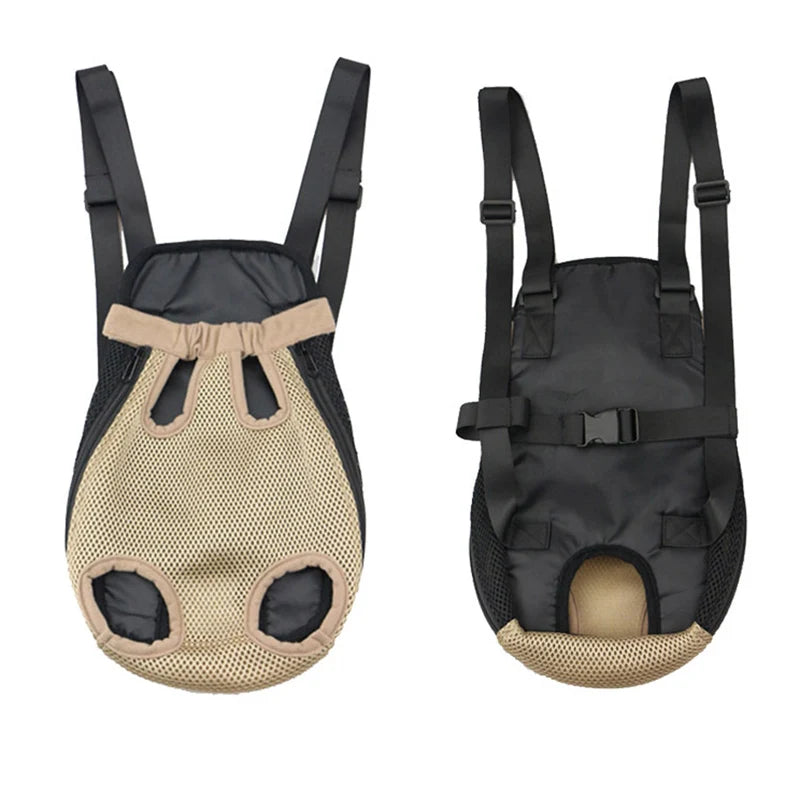 sac à dos pour chien de couleur brun claire et noir pour les petits chiens. Image produit Boutiquechien