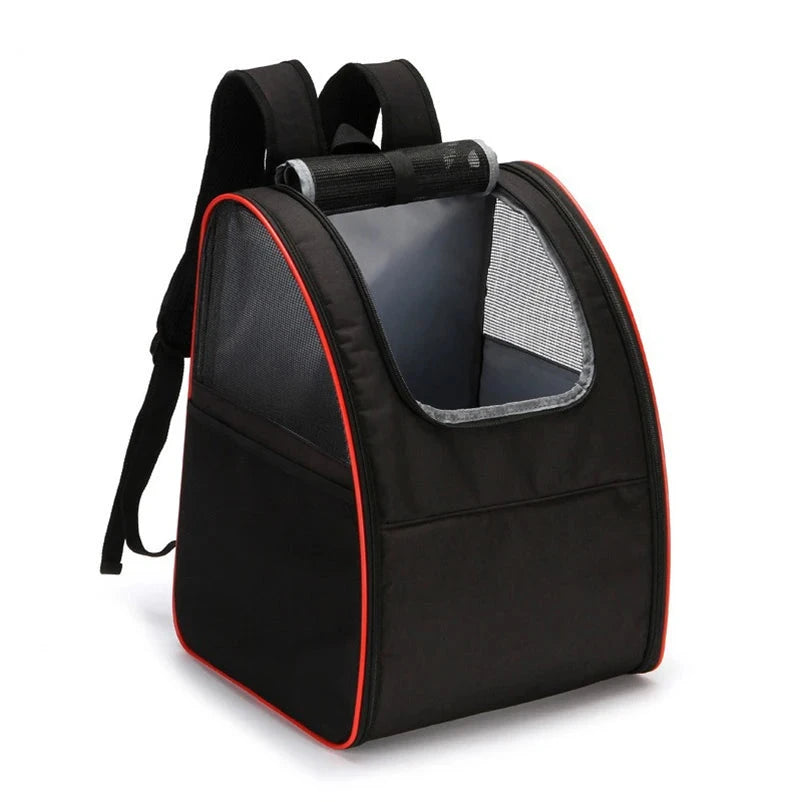 sac à dos pour chien de couleur noir et rouge pour porter son chien. Image produit Boutiquechien