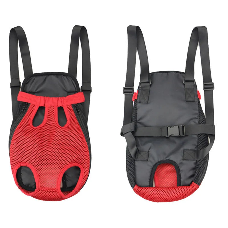 sac à dos pour chien de couleur rouge et noir pour les petits chiens. Image produit Boutiquechien