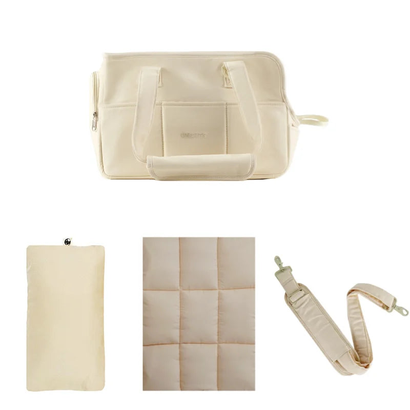 sac pour chien de couleur blanc avec coussin moelleux de boutiquechien