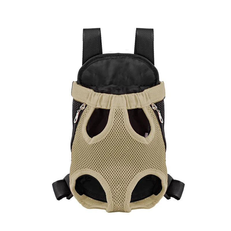 Sac pour chien en nylon noir et beige avec trou pour les 4 pattes du chien. image produit Boutiquechien