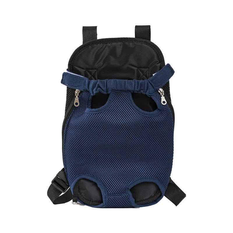 Sac pour chien en nylon noir et bleu foncé avec trou pour les 4 pattes du chien. image produit Boutiquechien
