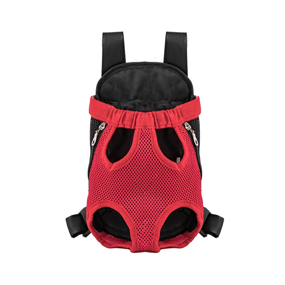Sac pour chien en nylon noir et rouge avec trou pour les 4 pattes du chien. image produit Boutiquechien