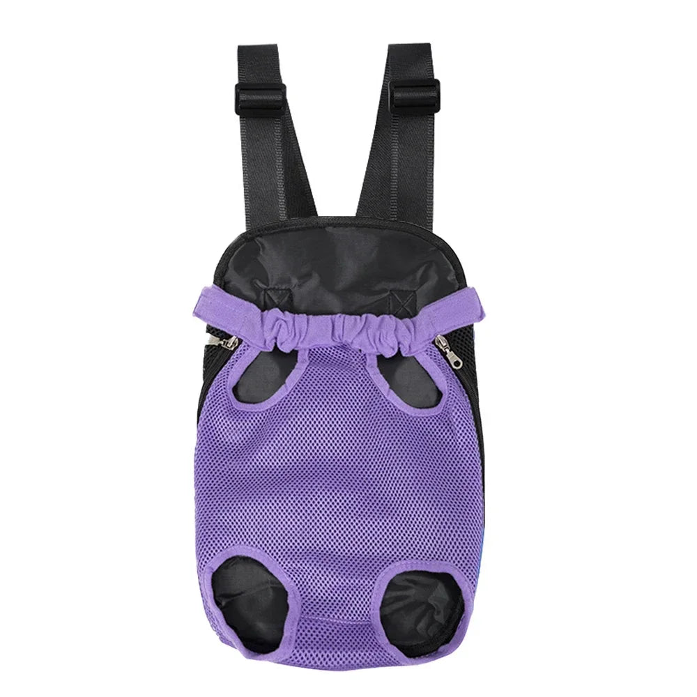 Sac pour chien en nylon noir et violet avec trou pour les 4 pattes du chien. image produit Boutiquechien
