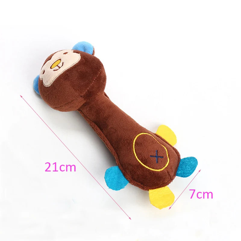 dimension de la peluche seige pour chien de 21m de long. La peluche est parfaite pour jouer avec votre chien. Image produit Boutiquechien