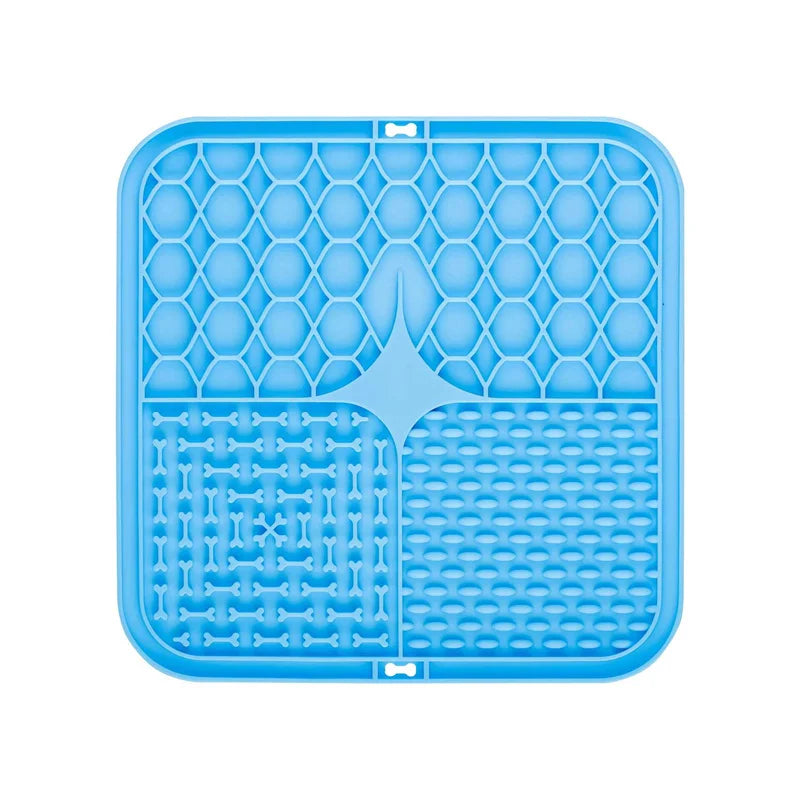 tapis pour chien anti glouton de couleur bleu resistant et durable. Image produit Boutiquechien