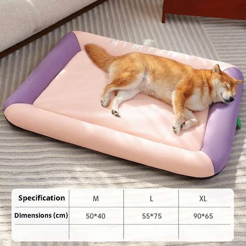Tapis chien violet et rose rafraîchissant et moelleux de plusieurs tailles de M à XL de boutiquechien
