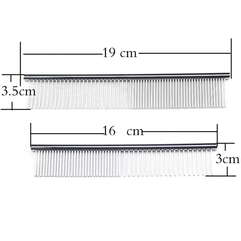 toutes les dimensions des peingnes pour chiens. Image produit Boutiquechien