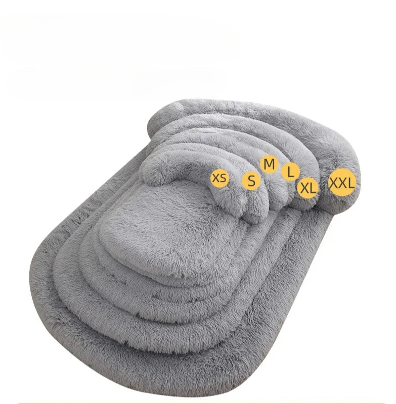 Tapis chien de couleur gris les uns sur les autres pour démontrer la taille du produit. Image produit Boutiquechien