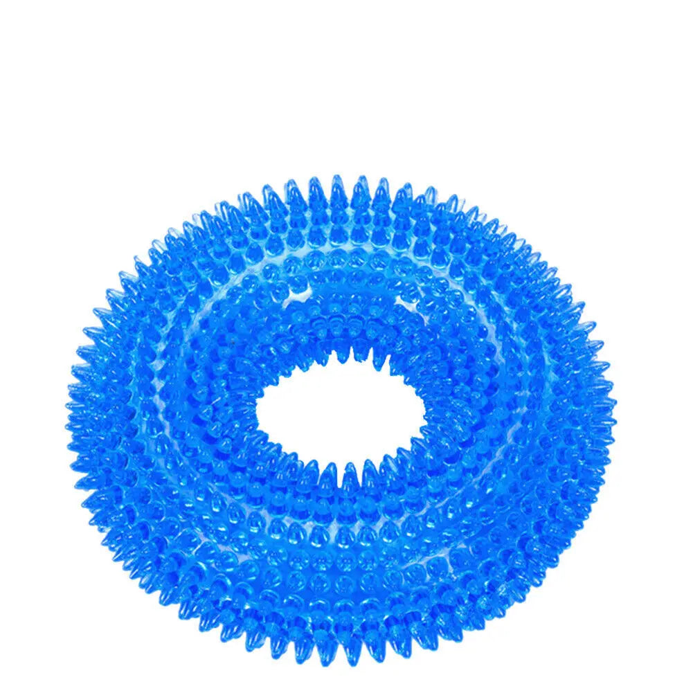jouet résistant pour chien de couleur bleu en forme d'anneau durable. Image produit Boutiquechien