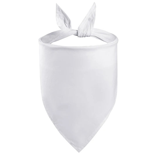 Bandana pour chien de couleur blanc de couleur unie. Image produit Boutiquechien