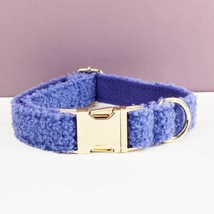 Beau collier chien bleu claire 