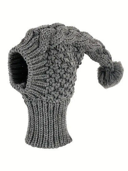 Bonnet pour chien intégral de couleur gris avec cagoule complète. Image produit Boutiquechien