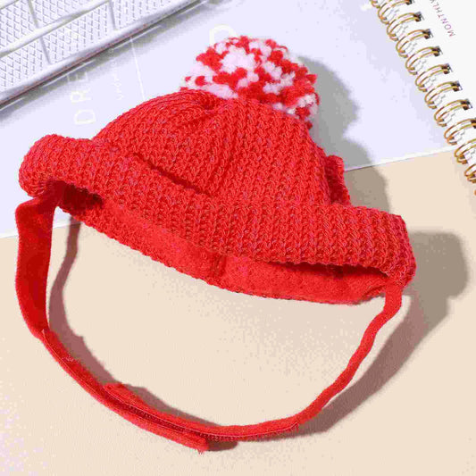 Bonnet pour chien de couleur rouge mis en valeur de boutiquechien