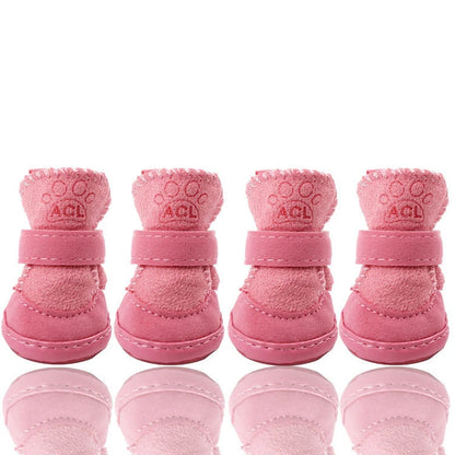 Bottes de couleur rose pour chien hivernal de boutiquechien 