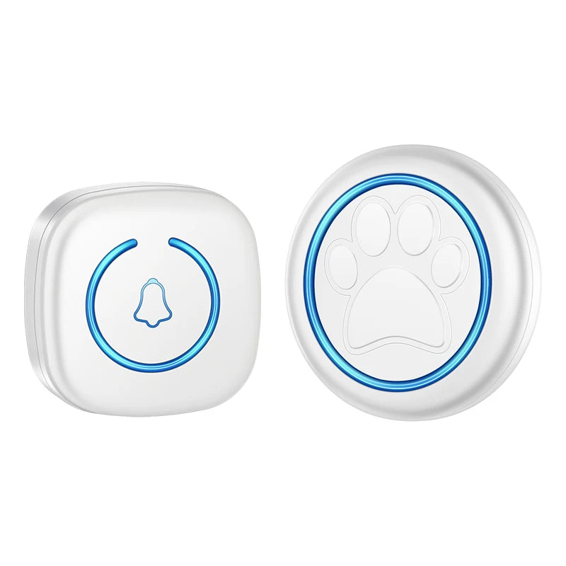 Bouton de communication pour chien blanc