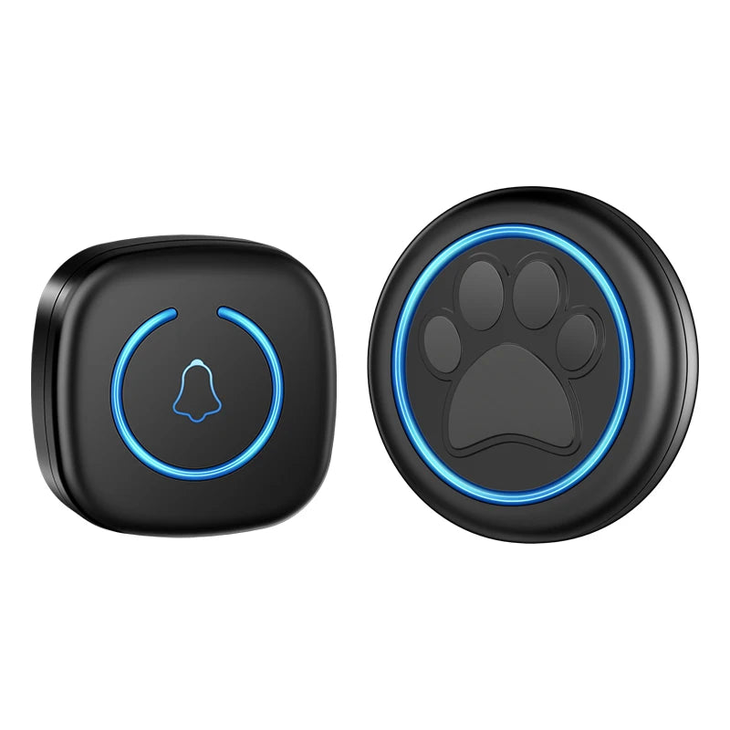 Bouton de communication pour chien noir