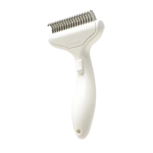 Brosse chien poil long professionnel de couleur blanc 