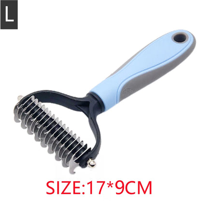 Brosse debourrage chien bleu L