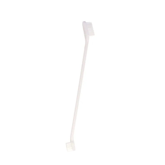Brosse à dent de couleur blanche avec tête double pour le meilleur soins des dents de votre compagnon. Image produit Boutiquechien