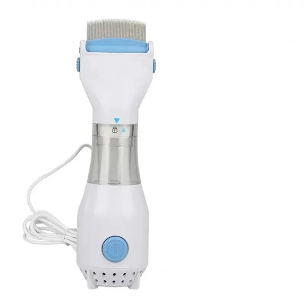 Brosse électrique pour chien de couleur blanche et bleu