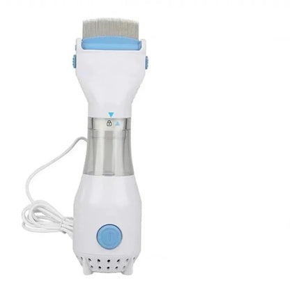 Brosse électrique pour chien de couleur blanche et bleu
