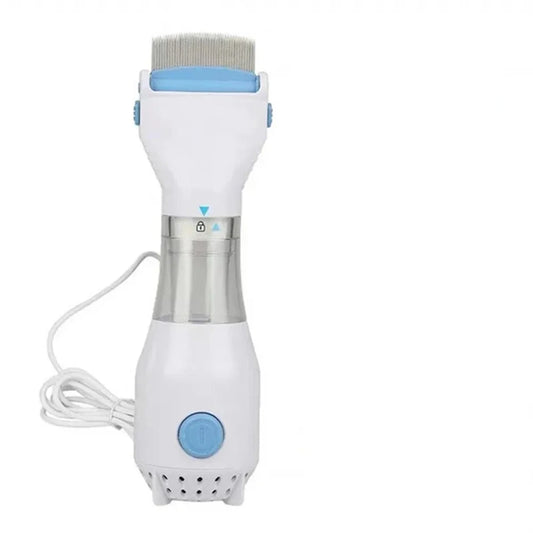 Brosse électrique pour chien de couleur blanche et bleu