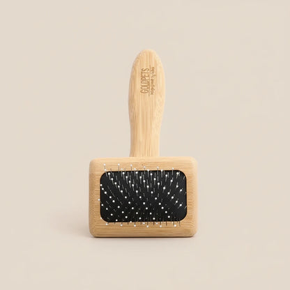 Brosse pneumatique chien bois et noir petite taille bois et noir
