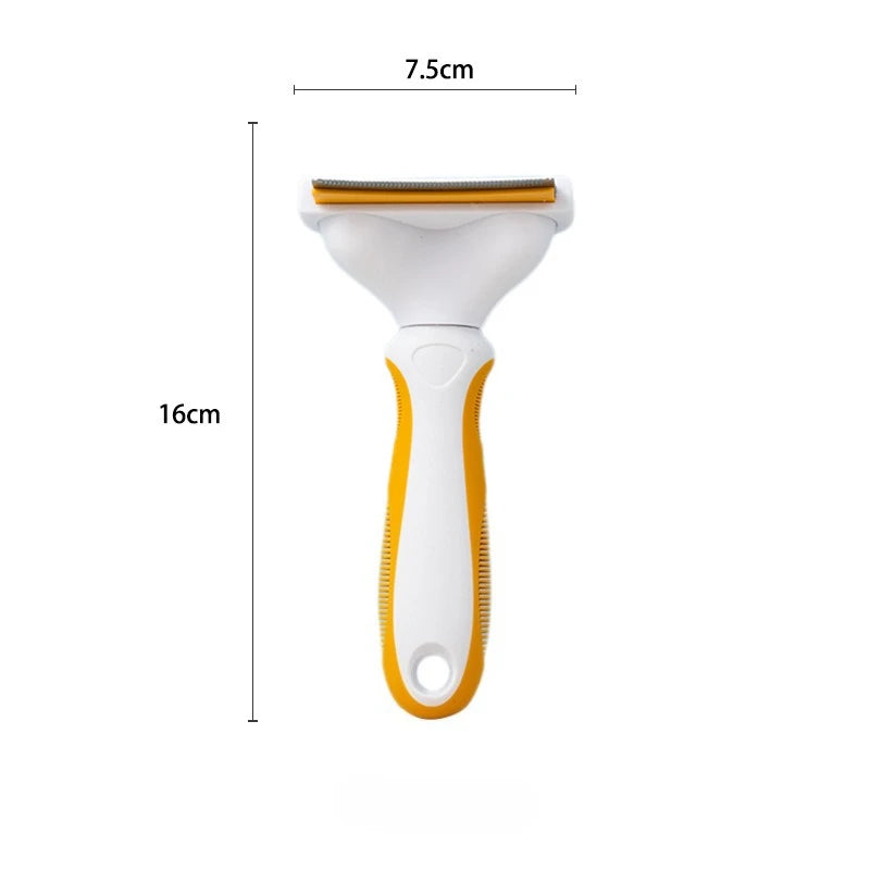 Brosse pour chien poils courts orange et blanc petit taille 