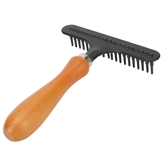 Brosse rateau chien vue de haut