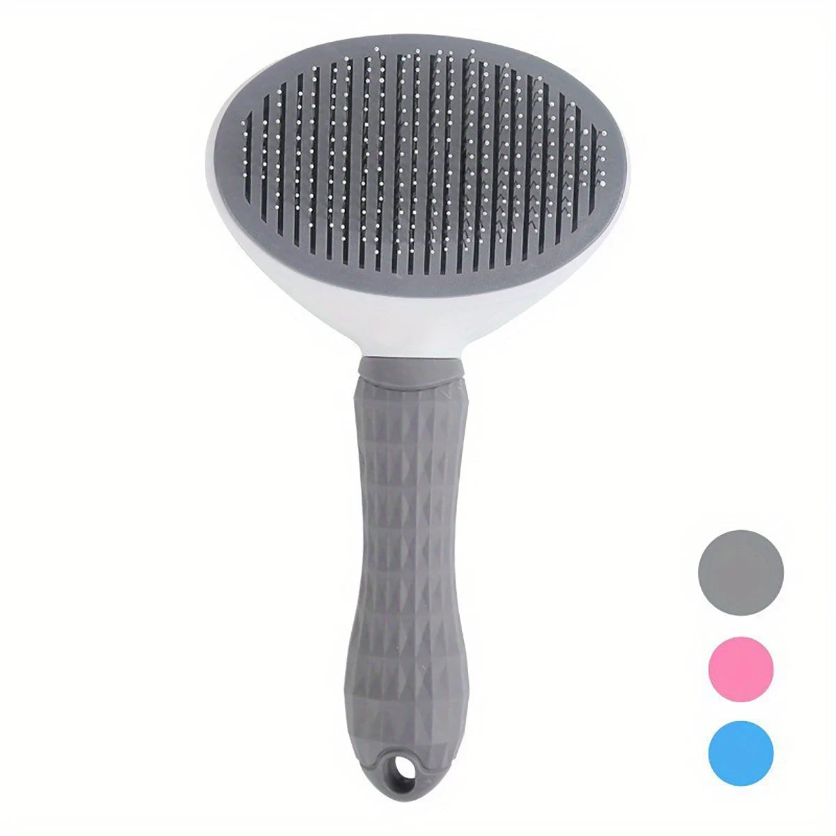 Brosse slicker chien oval gris 