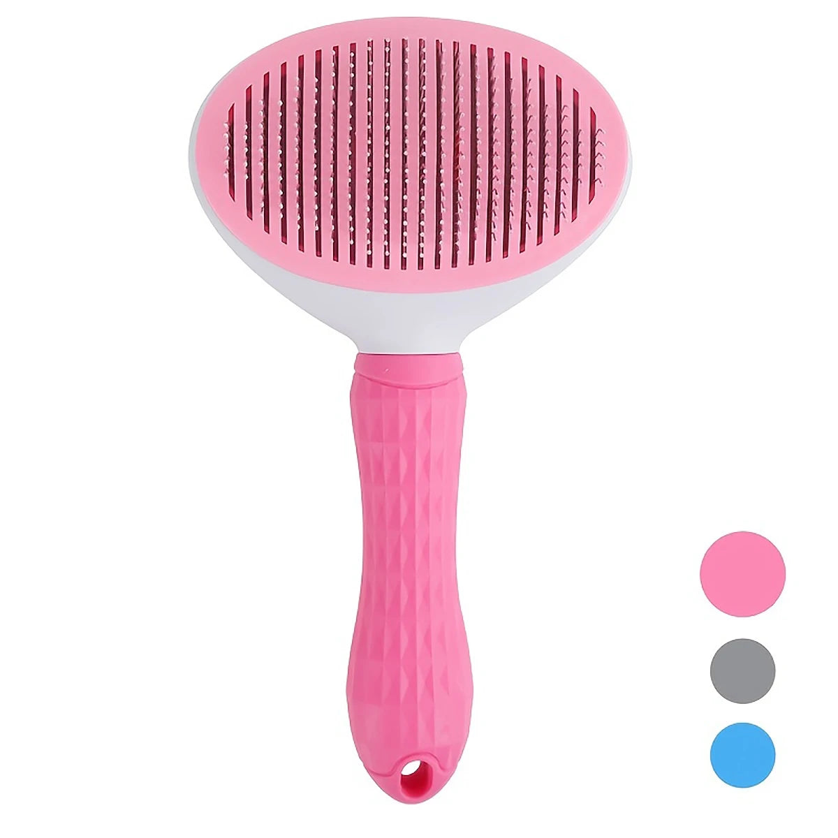  Brosse slicker chien rose oval 