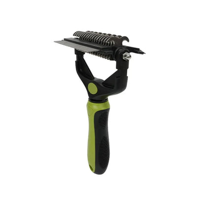 Brosse sous-poil chien professionnel de couleur couleur vert et noir