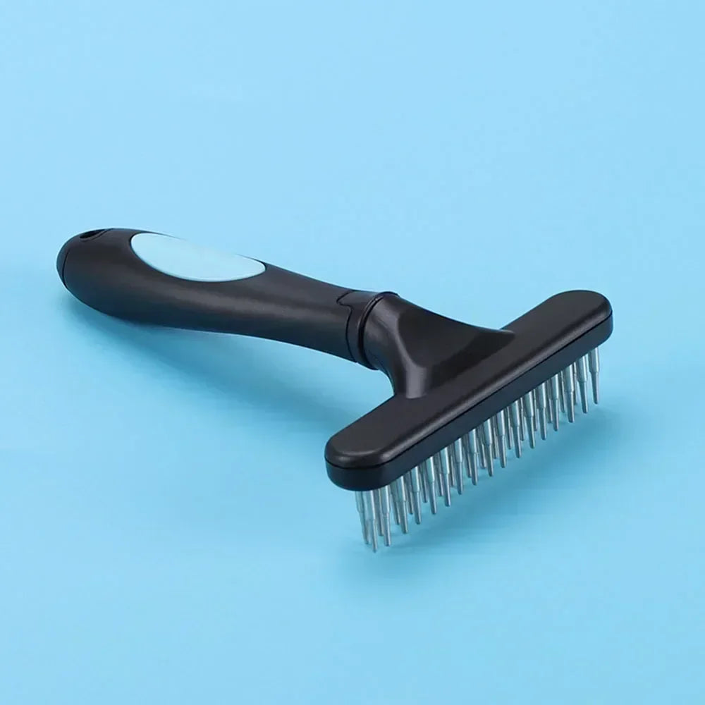 Brosse étrille chien bleu