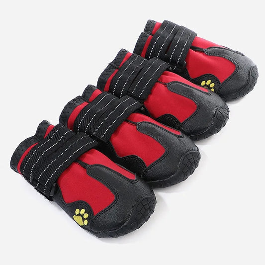 Chaussure pour chien de couleur rouge et noir durable pour les chiens. Image produit Boutiquechien